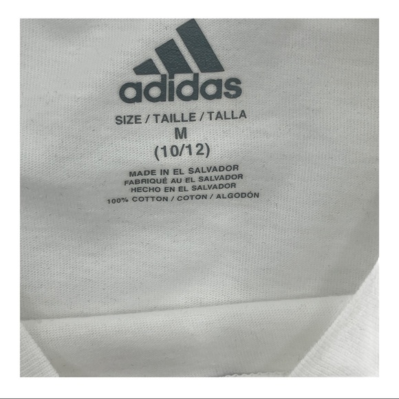 Adidas White Logo Short Sleeve Athletic Romper - Picture 5 of 5